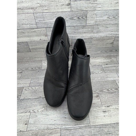 Clarks Shoes - Clarks Cloudsteppers Sillian Tino Black Ankle Boots Womens‎ 11 M Low Wedge Zip